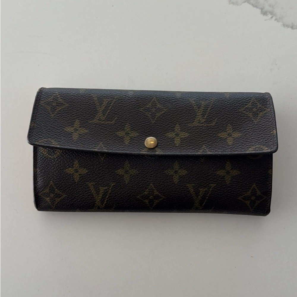 Louis Vuitton Monogram Canvas Brown Snap Continental Wallet
